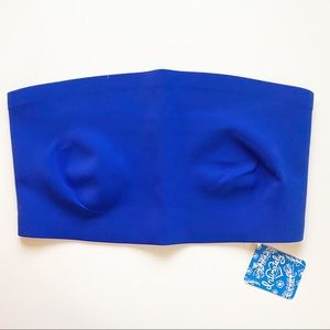 Free People Nina Neo Scuba Bandeau Bralette Blue S NWT